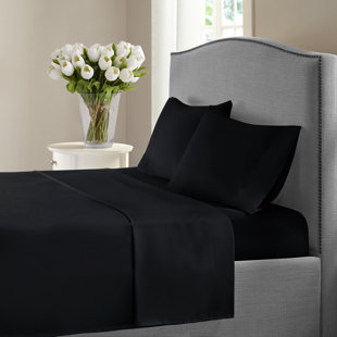 Black Cotton Sheets & Pillowcases You'll Love | Wayfair